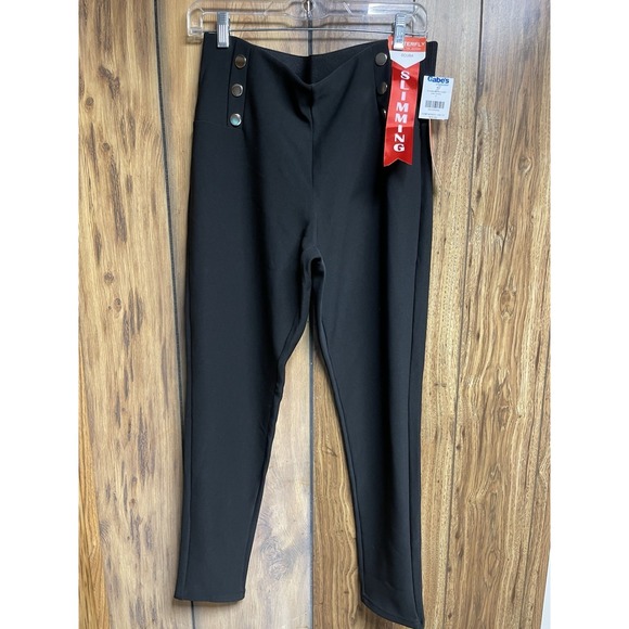 Maze Collection Pants - Maze Collection Womens High-Waist Silver Buttons Skinny Pants Size Medium NWT